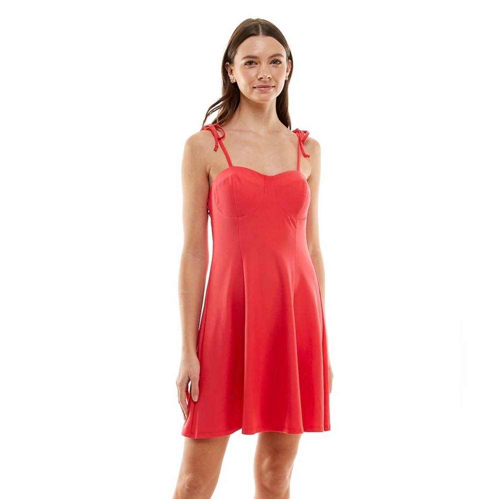 NWT Juniors' Lily Rose Tie-Shoulder Skater Dress Size Small